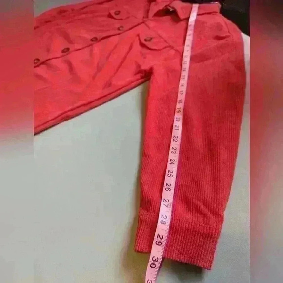 Red Fall Jacket ribbed Size Large - Picture 4 of 8